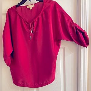 Michael Kors silky top.  Deep fuchsia pink.  Size M.